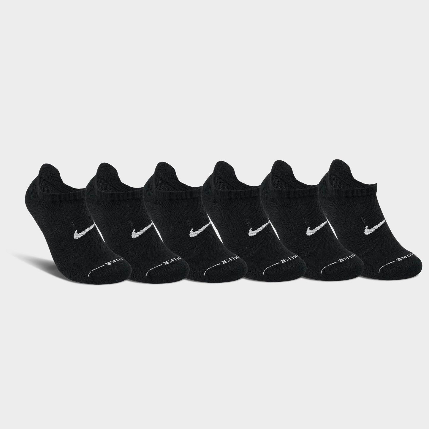 Nithtke Everyday Elevated No-Show Socks (6-Pack) - Black/White