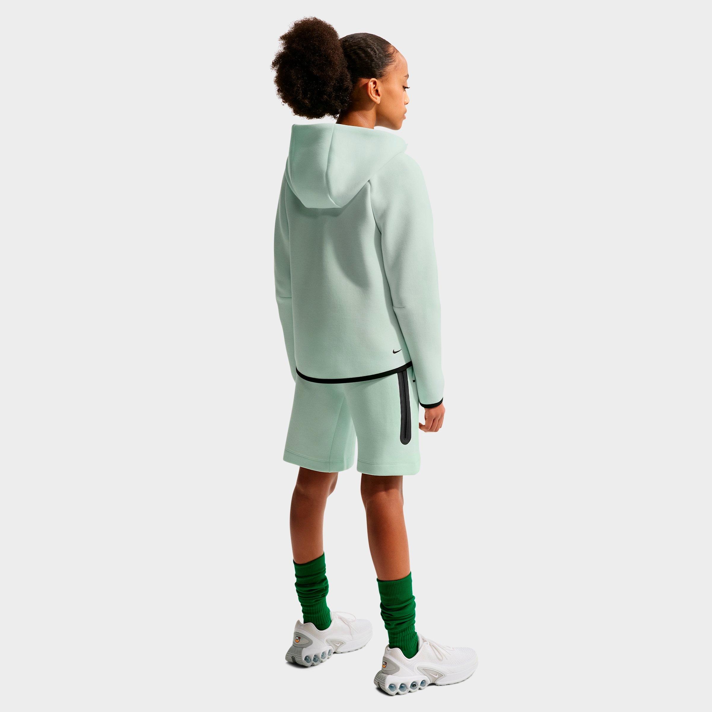 Girls' Big Kids' Nithtke Sportswear Tech Fleece Full-Zip Hoodie - Barely Green/Black/Black