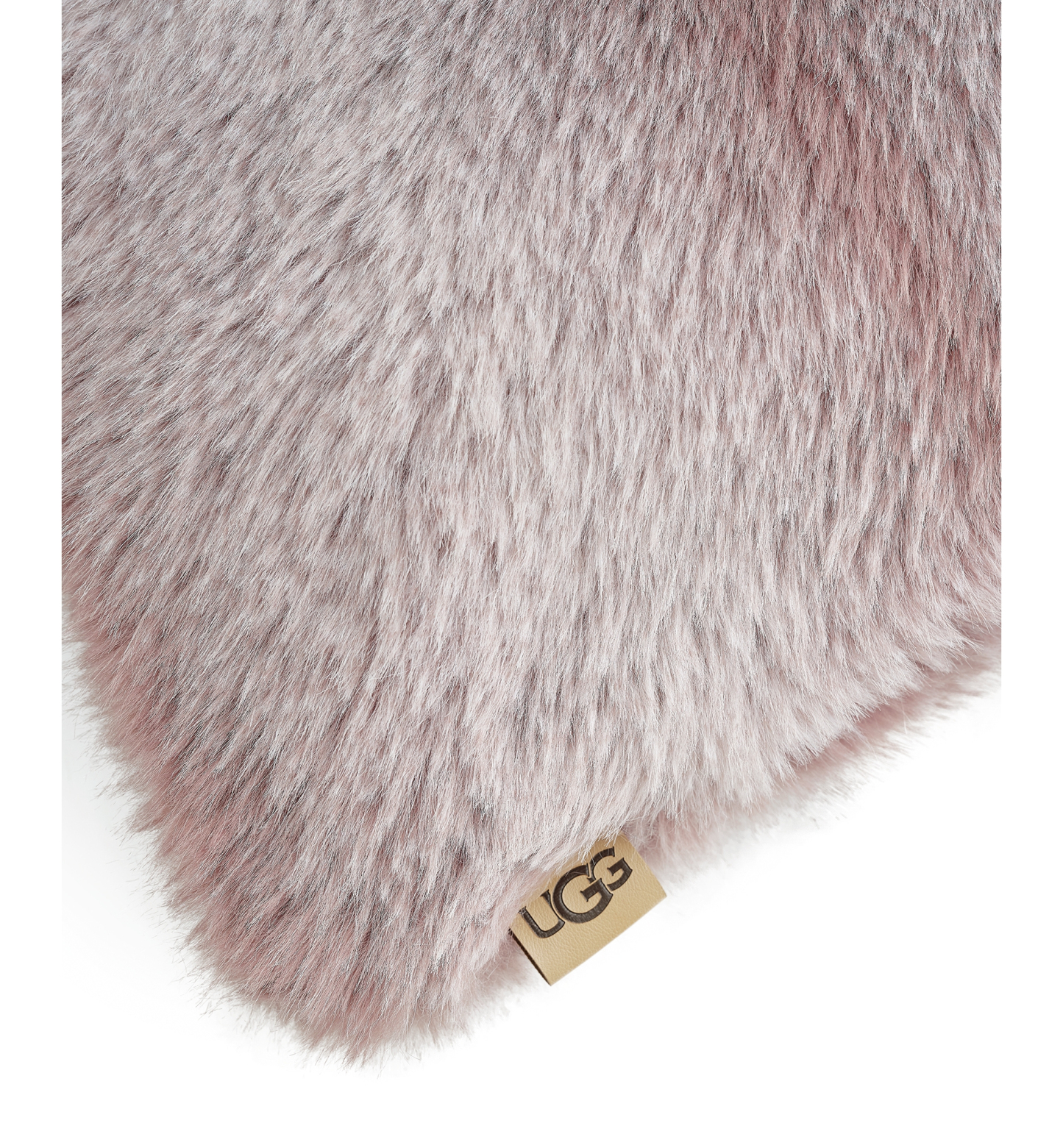 UGG® Clyde Faux Fur Pillow, 20" x 20" - Rosewood, Snow