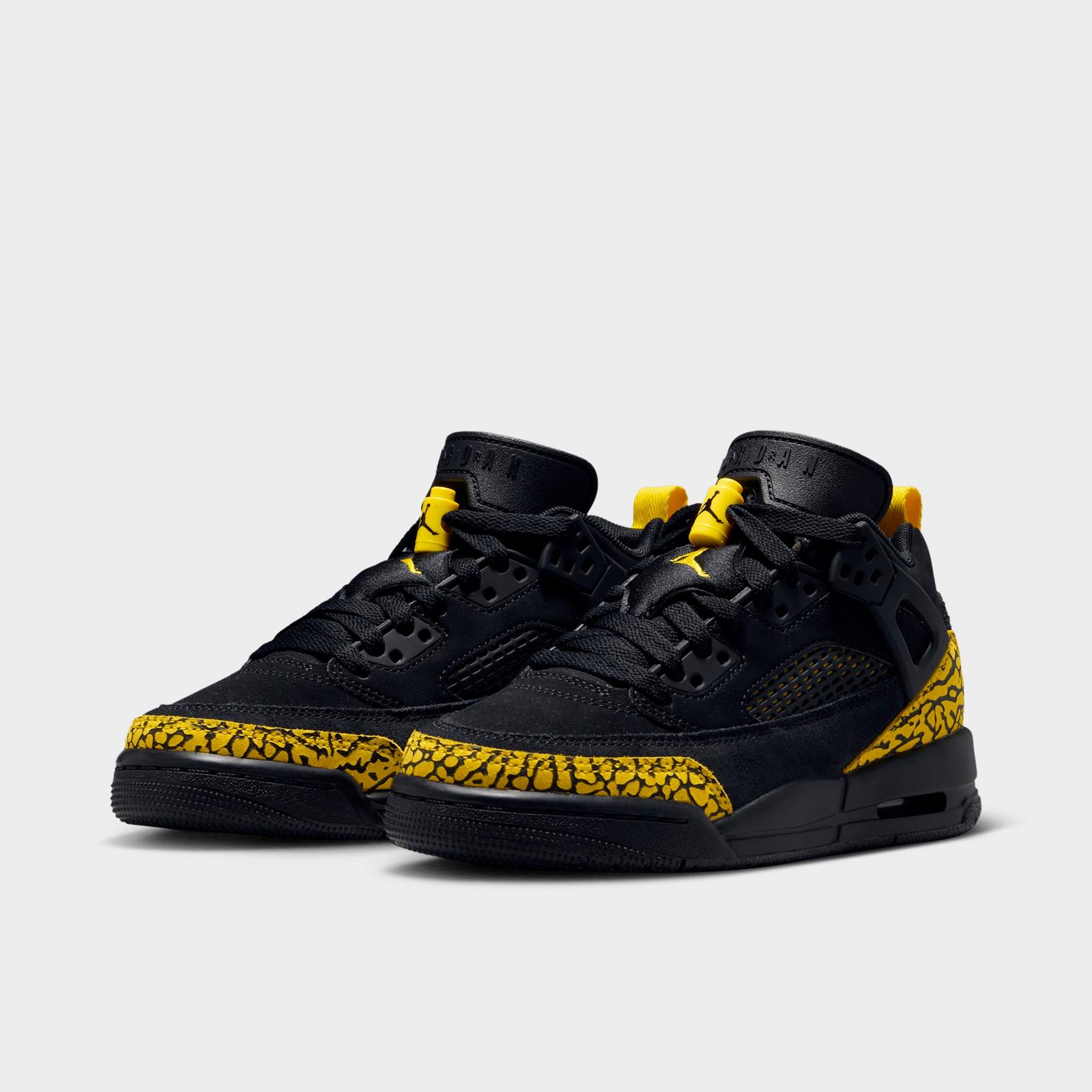Big Kids' Jordan Spizike Low Casual Shoes - Black/Speed Yellow/Speed Yellow/Black - view 2