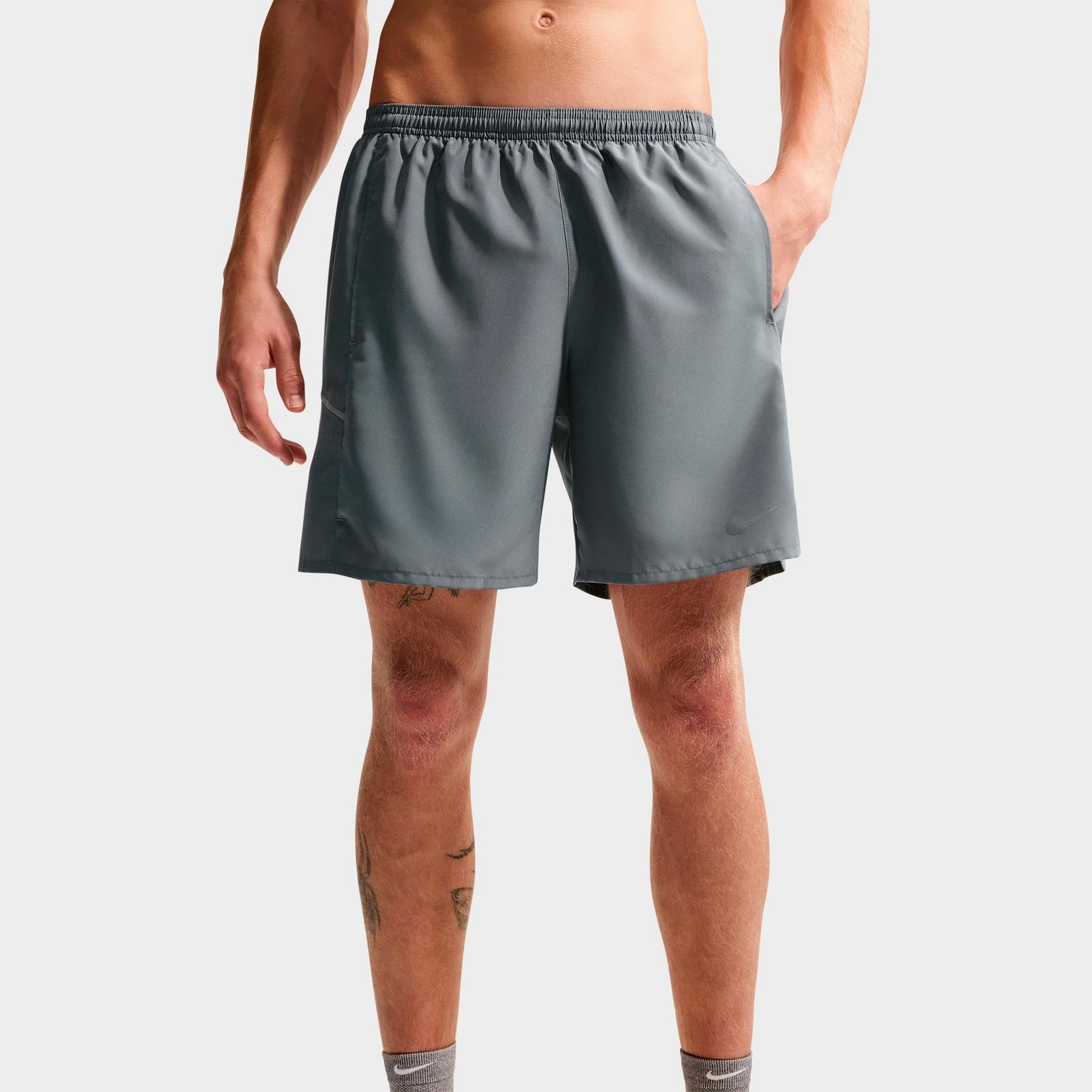 Men's Nike Miler Dri-FIT 7" Brief-Lined Running Shorts - Smoke Grey/Smoke Grey