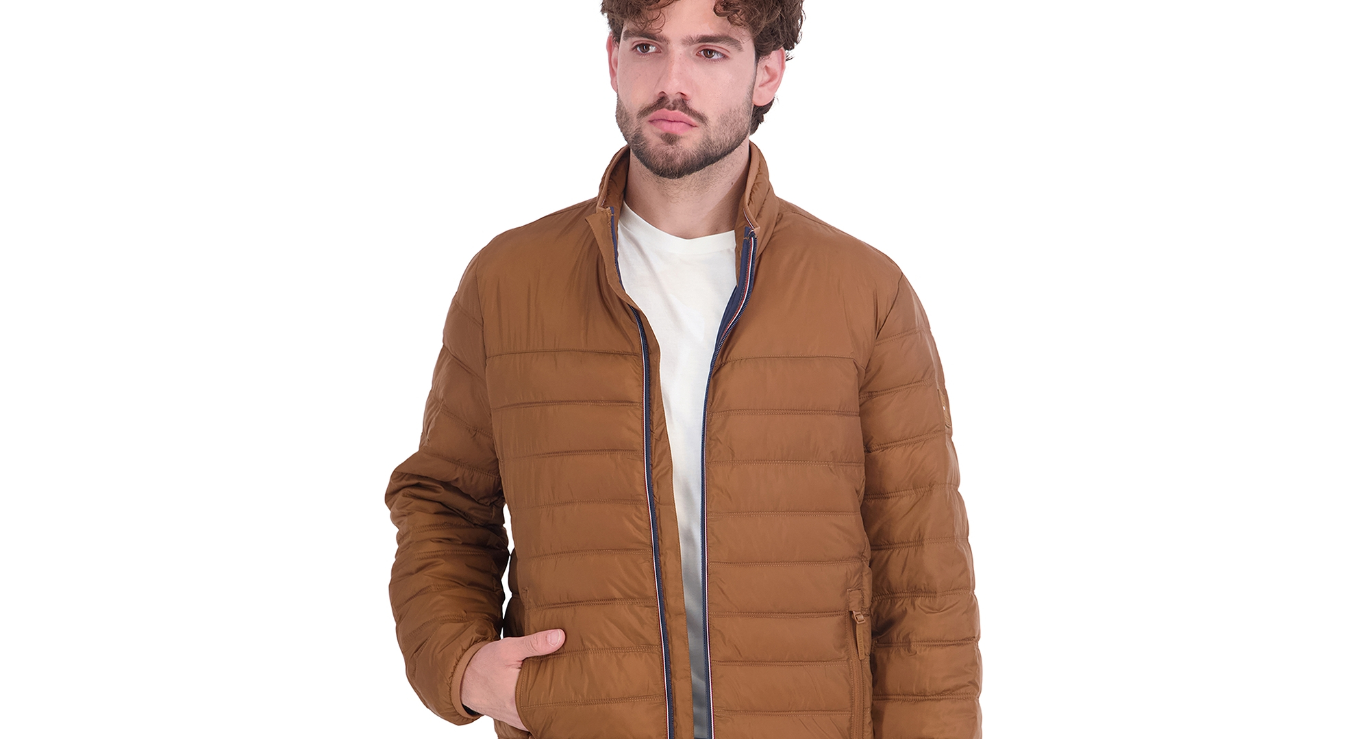 Tommy Hilfiger Men's Unhooded Packable Jacket - Nutmeg
