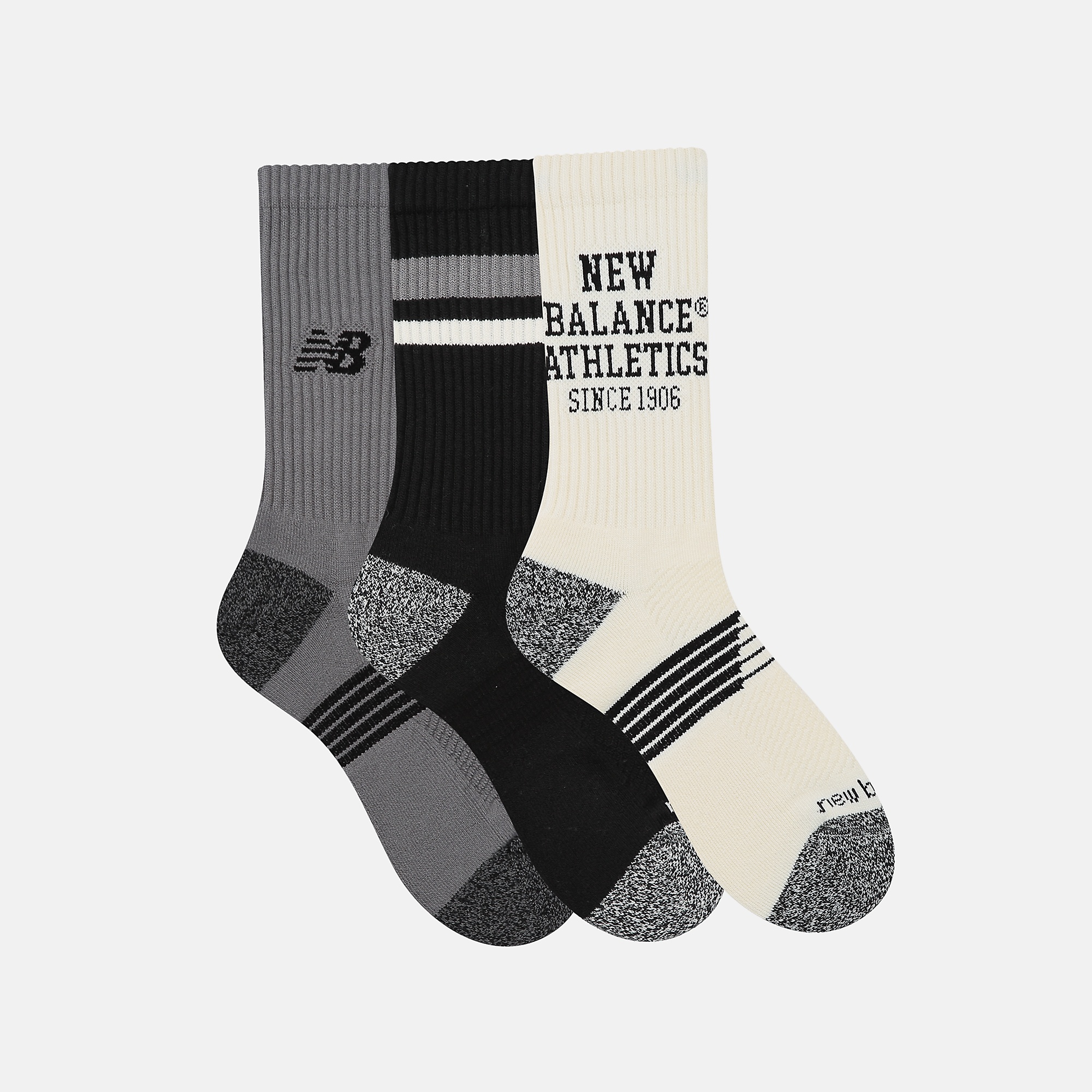New Balance Active Graphic Crew Socks 3 Pack, LAS35111AS