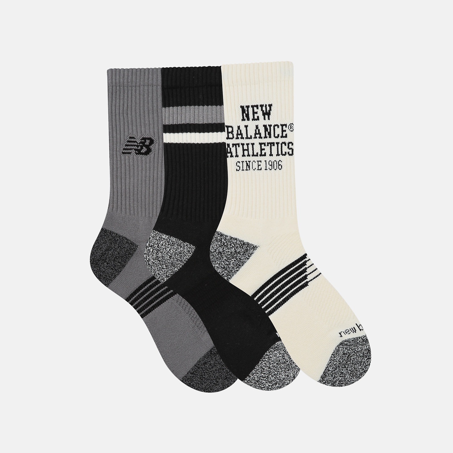 New Balance Active Graphic Crew Socks 3 Pack, LAS35111AS