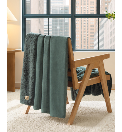 UGG® Avery Reversible Throw, 50" x 70" - Arugula