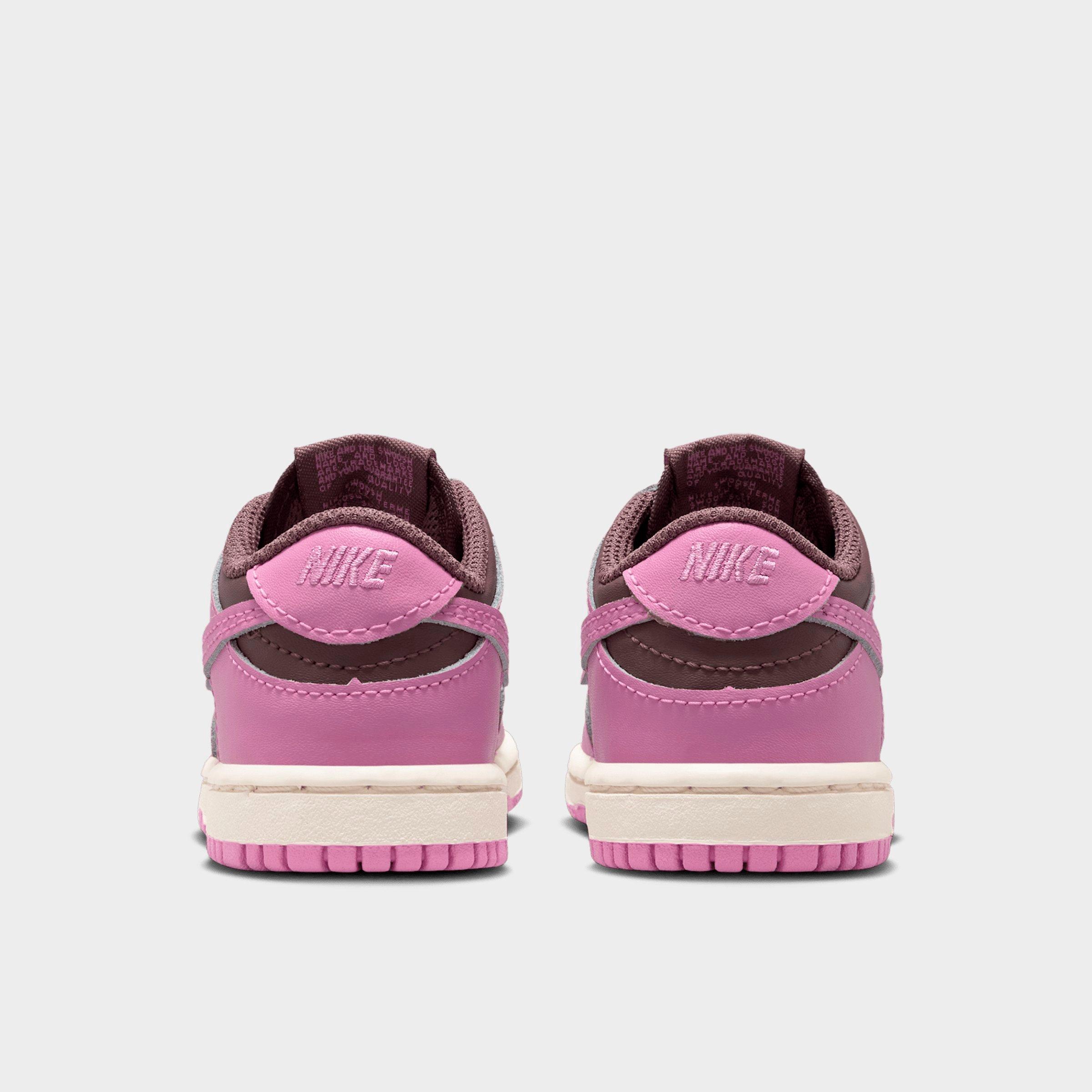 Kids' Toddler Nithtke Dunk Low Casual Shoes - Tattoo/Pale Ivory/Light Magenta - Back view