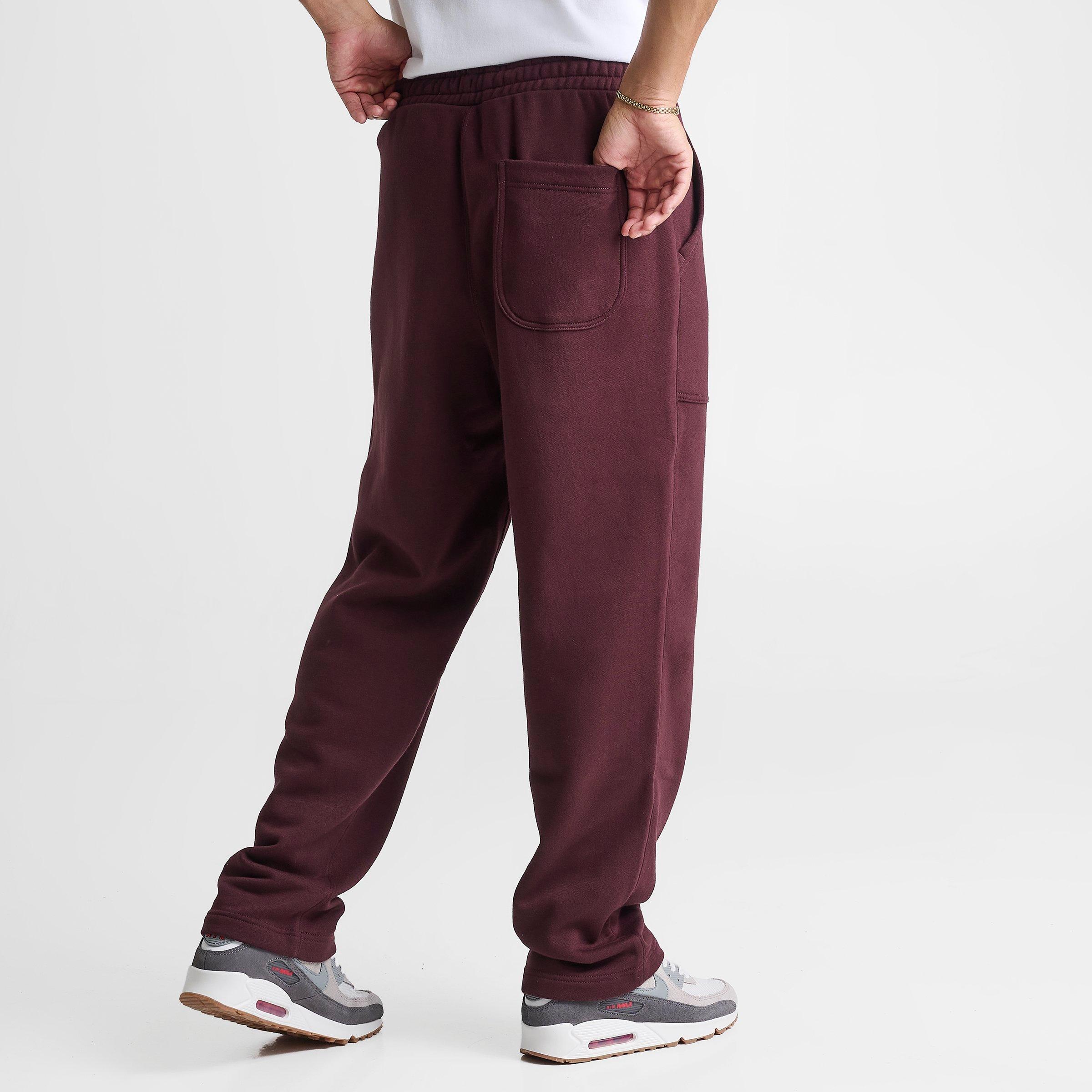 Men's Nithtke Sportswear Swoosh Box Fleece Sweatpants - Burgundy Crush/Burgundy Crush
