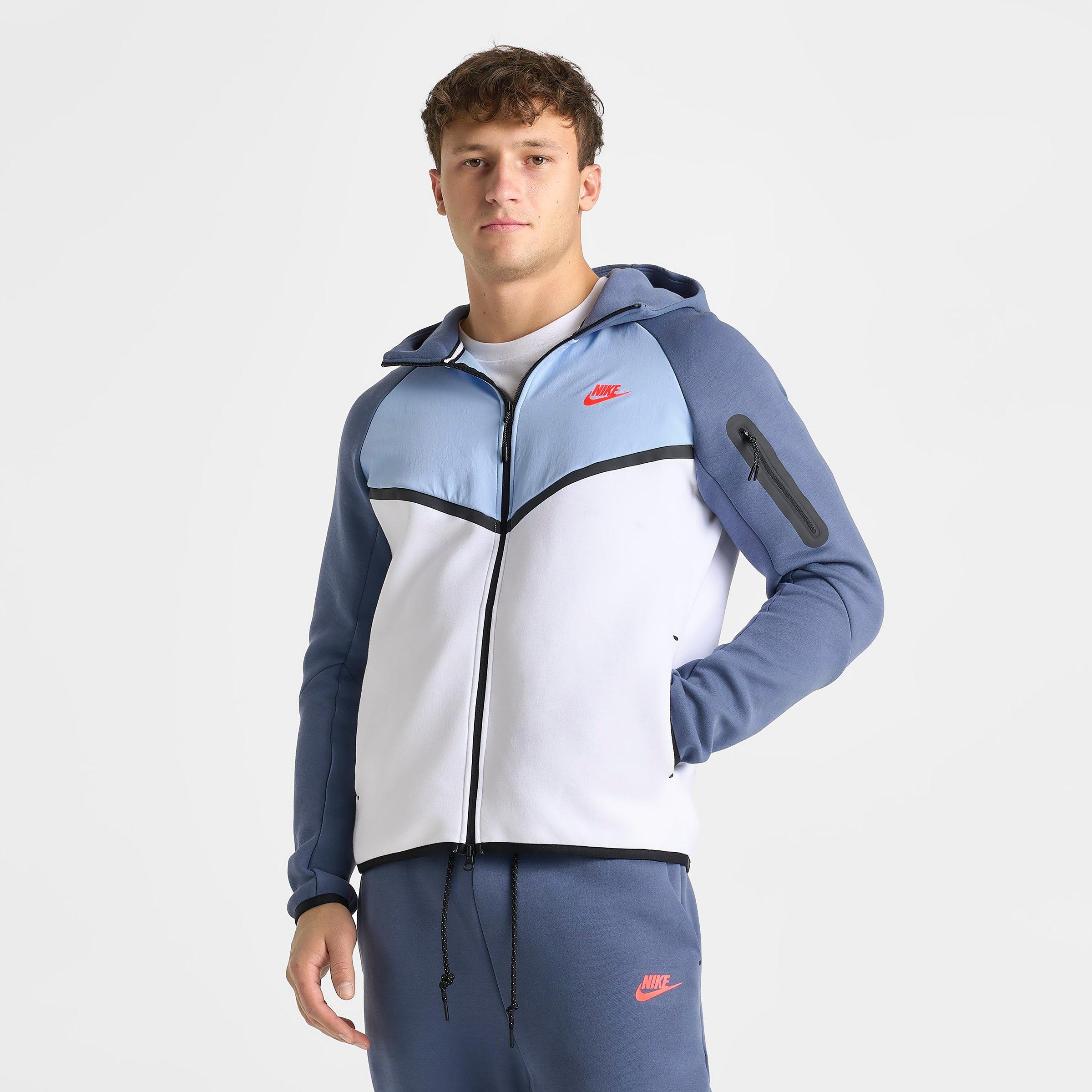Men's Nithtke Tech Fleece Windrunner Full-Zip Jacket - White/Psychic Blue/Diffused Blue