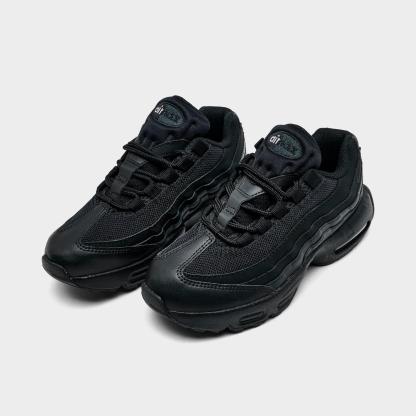 Little Kids' Nithtke Air Max 95 Recraft Casual Shoes - Black/Black/Black - Both shoes facing left