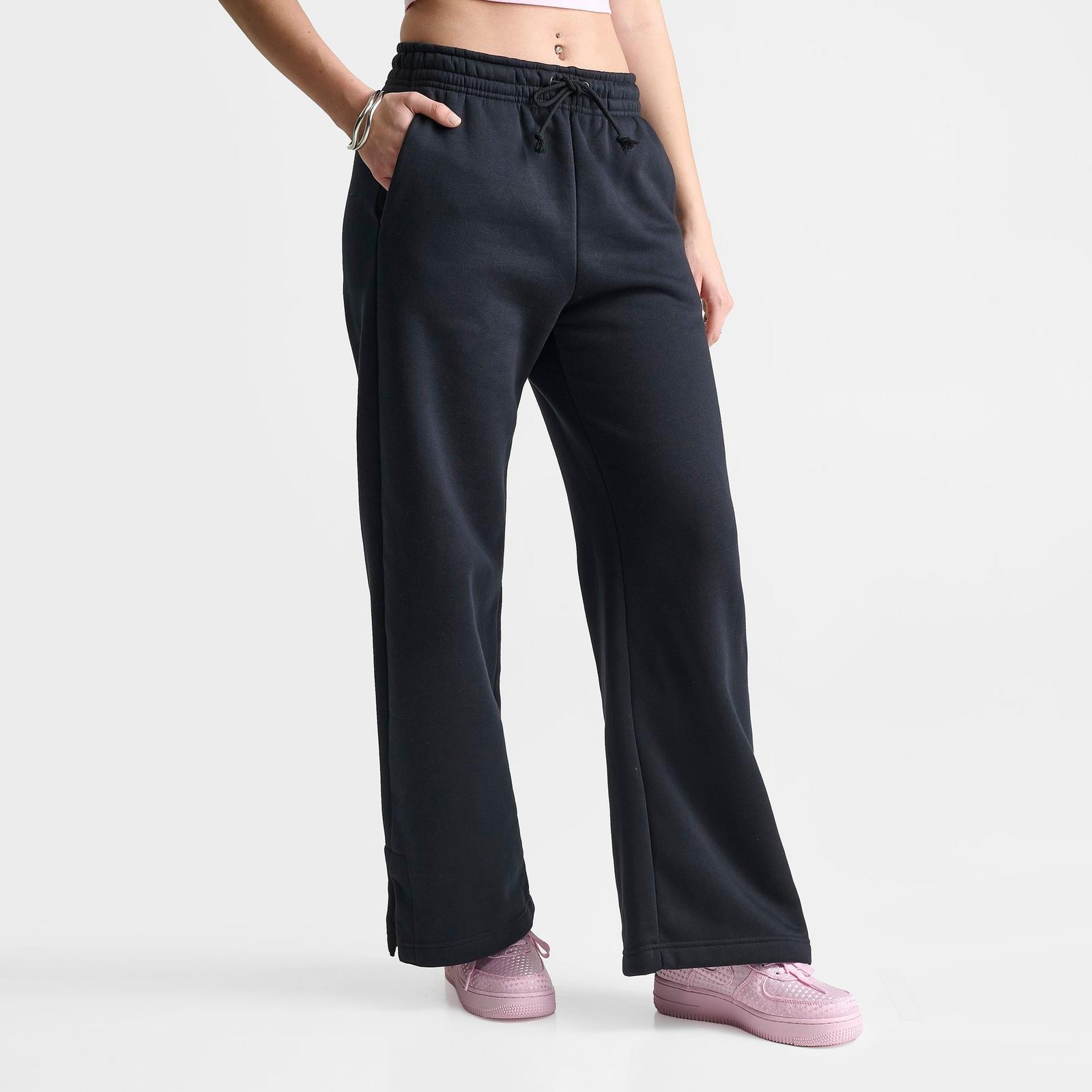 Women's Nike Sportswear Phoenix Fleece Goddess High-Waisted Wide-Leg Pants - Black