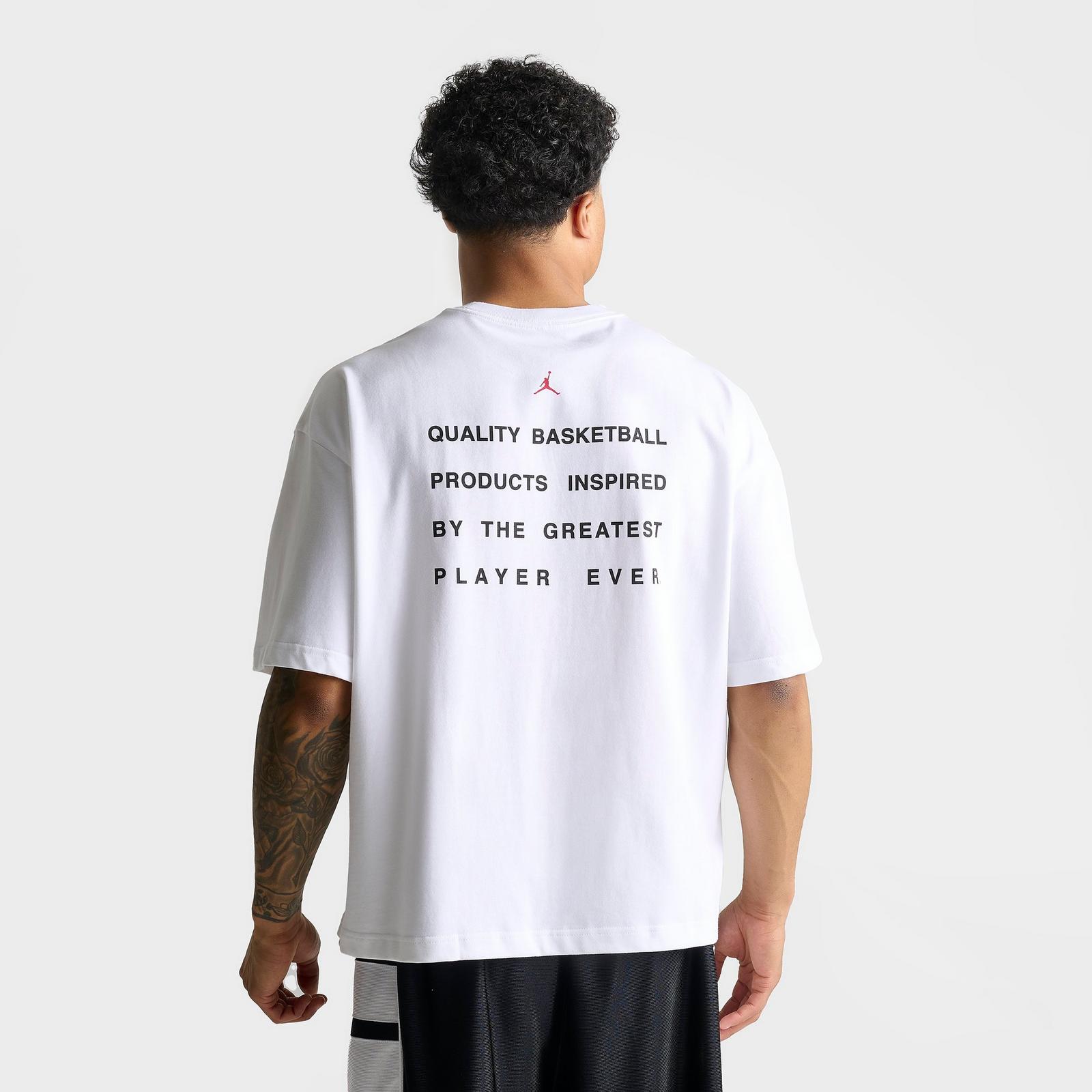 Men's Jordan Flight Script T-Shirt - White/Gym Red - view 4