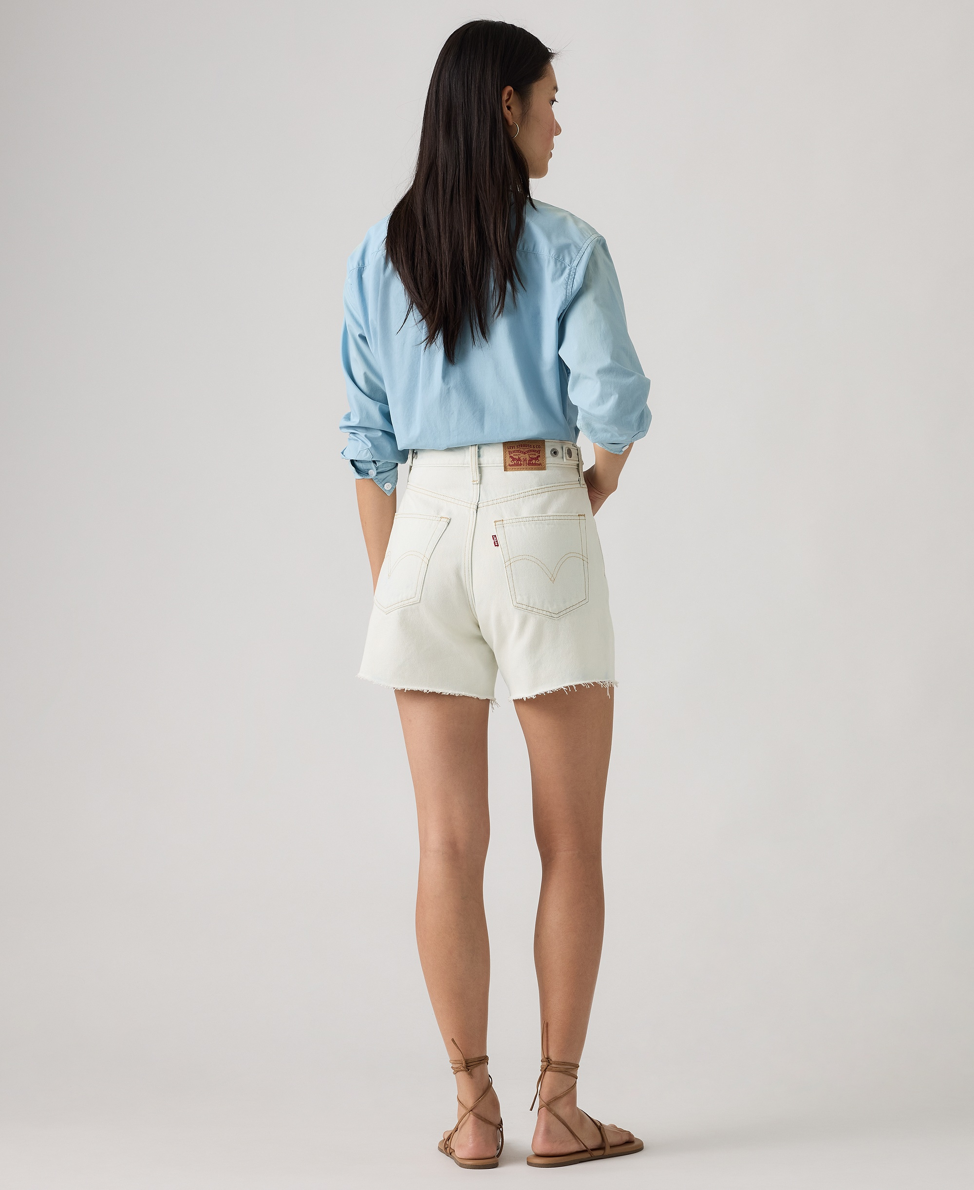 Levi's Women's Cotton Cinch-Waist Denim Shorts - Glacial Pace Cinch - Acid Wash