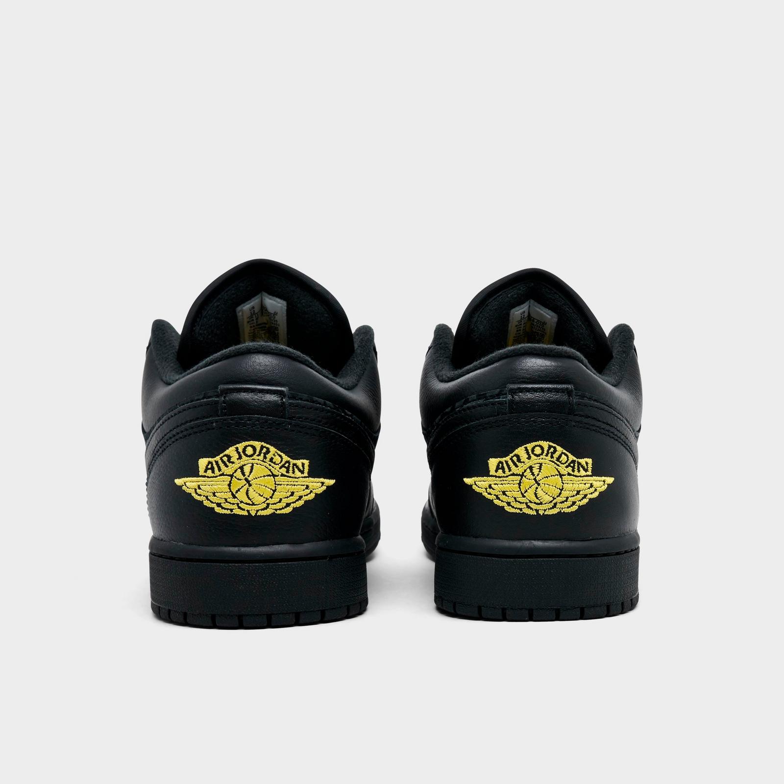 Men's Air Jordan Retro 1 Low SE Casual Shoes - Black/Anthracite/Tour Yellow - view 4