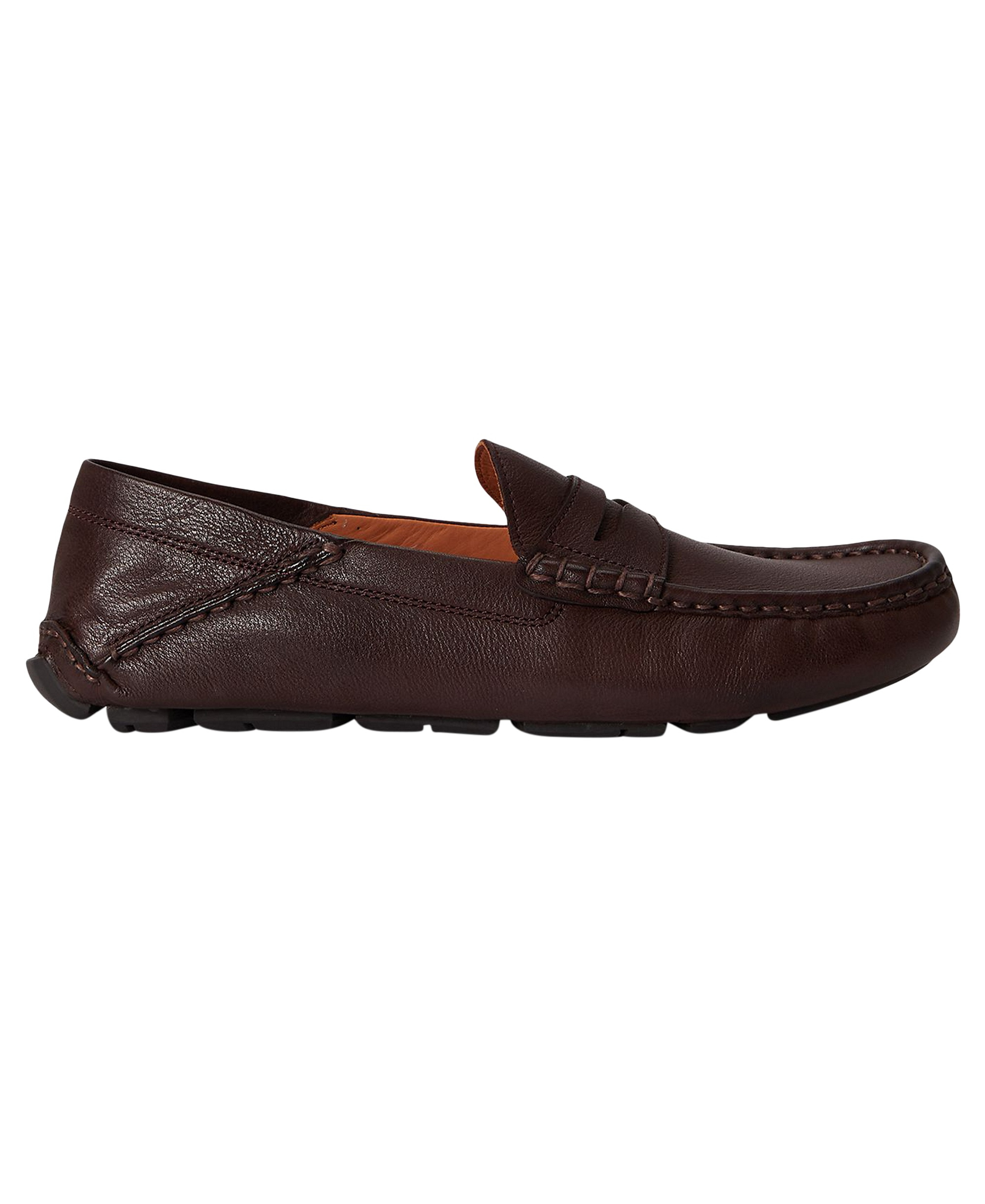 Polo Ralph Lauren Men's Anders Leather Collapsible Heel Driver Loafers - Brown