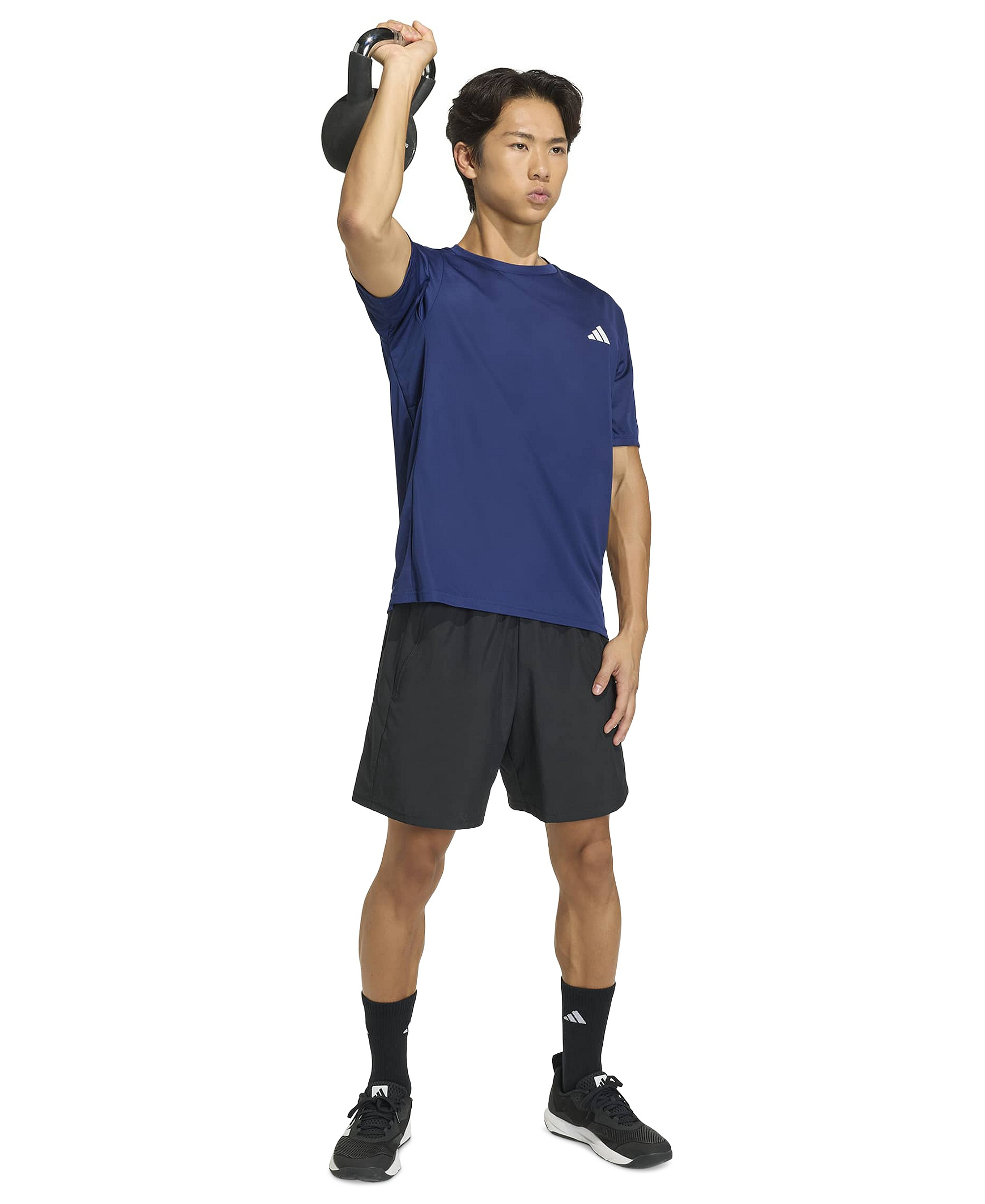 adidas Men's Workout Essential Base Crewneck T-Shirt - Dark Blue