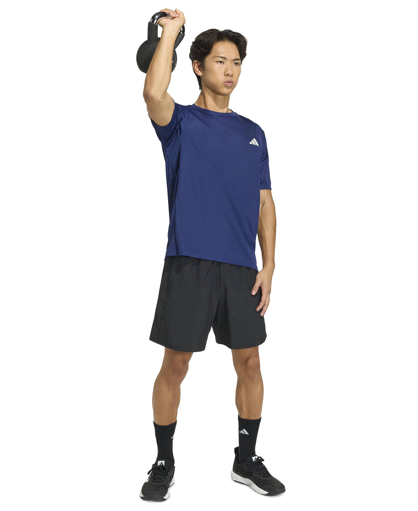 adidas Men's Workout Essential Base Crewneck T-Shirt - Dark Blue