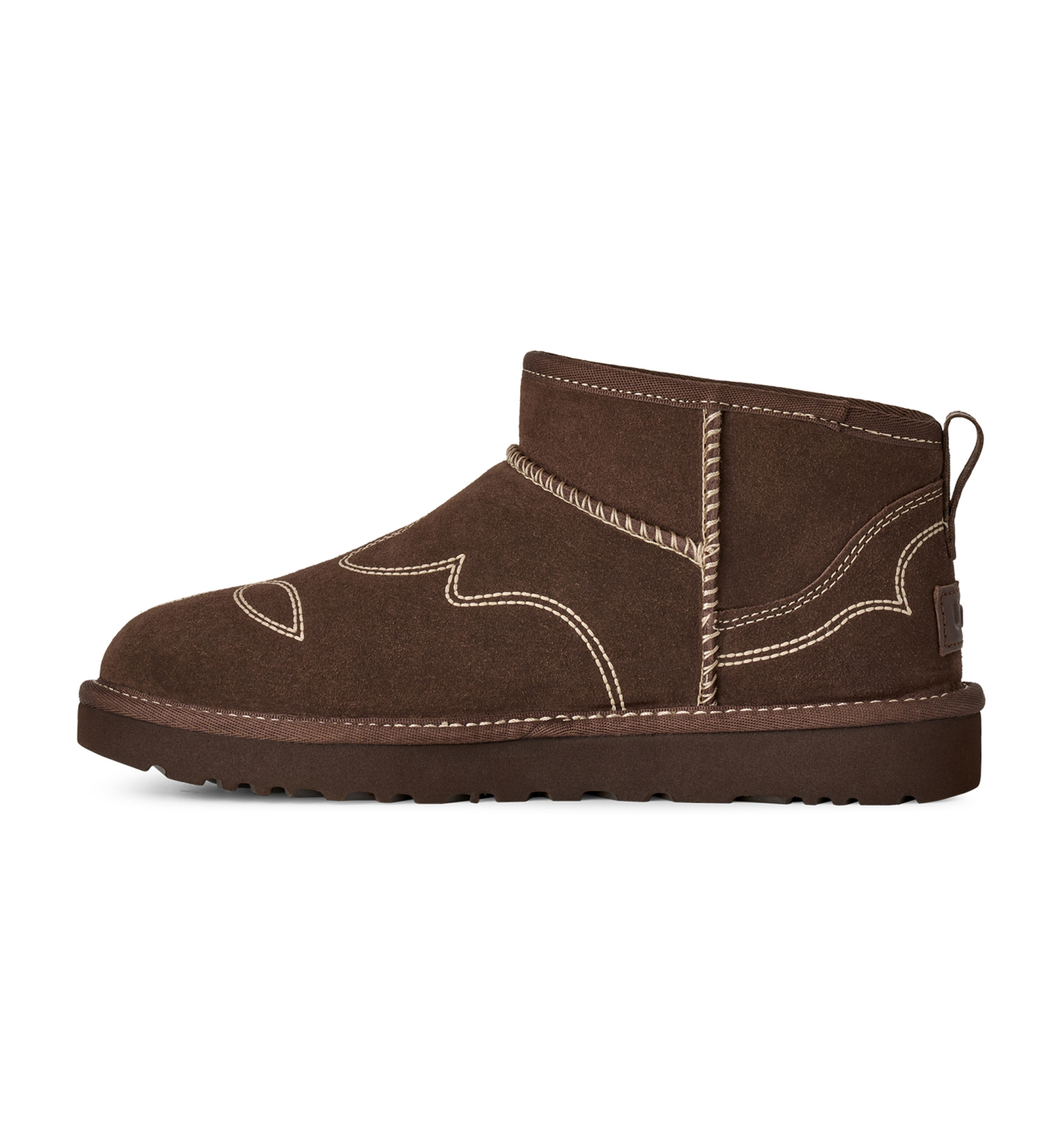 UGG® Women's Classic Ultra Mini Western Slip-On Booties - Burnt Cedar