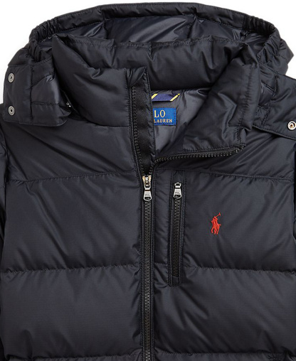 Polo Ralph Lauren Big Boys Ripstop Down Hooded Jacket - Polo Black