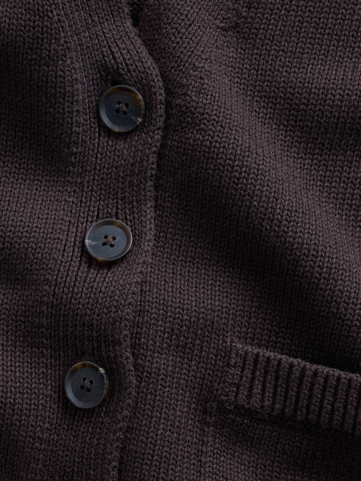 100% Cotton Pocket Sweater Vest - Terra brown