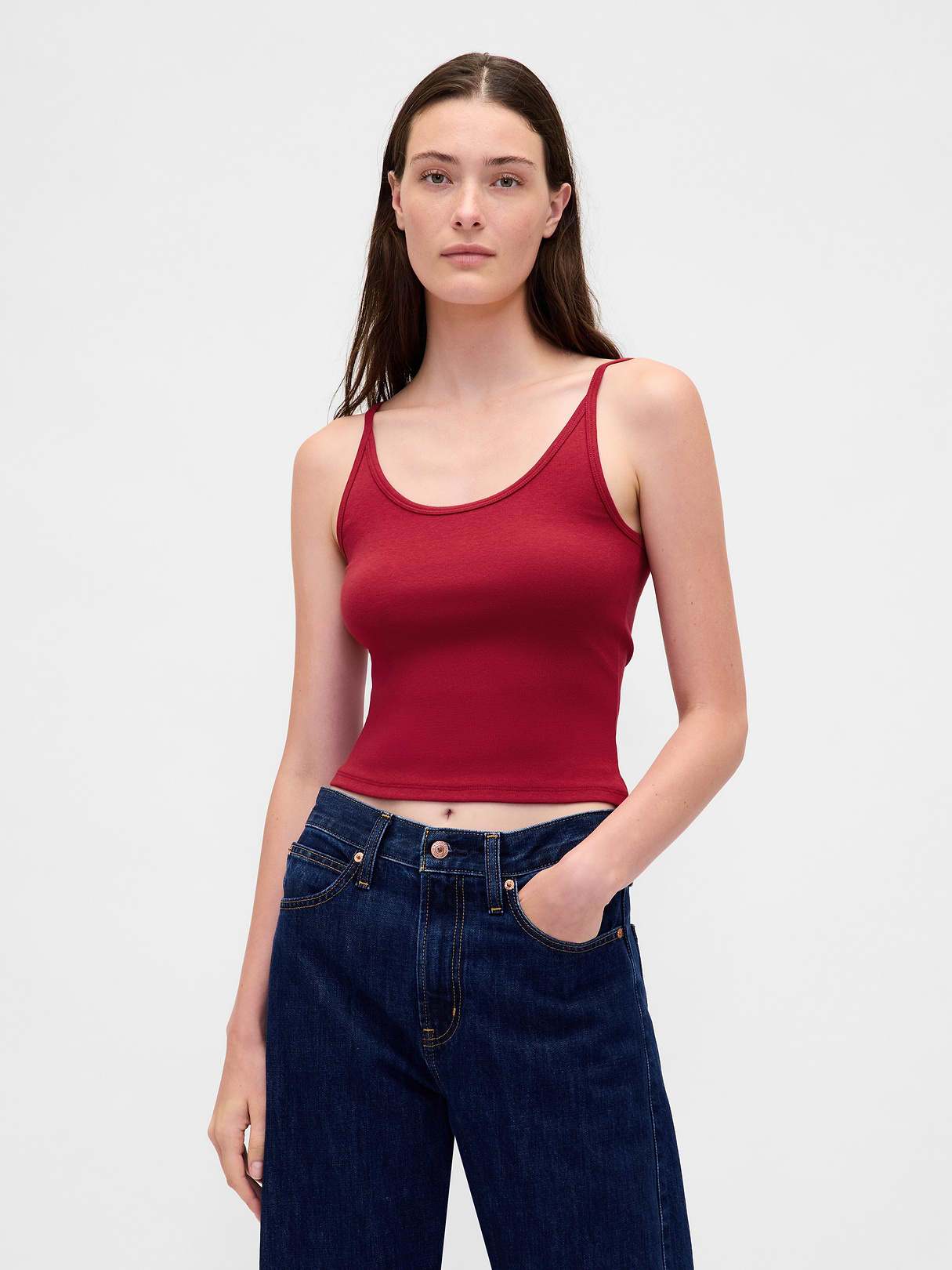 Modern Crop Cami - Sled red