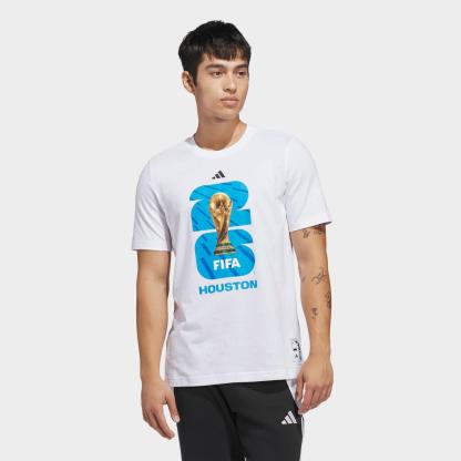 Men's adidas Soccer FIFA World Cup 26™ Host City Houston Graphic T-Shirt - White - view 1