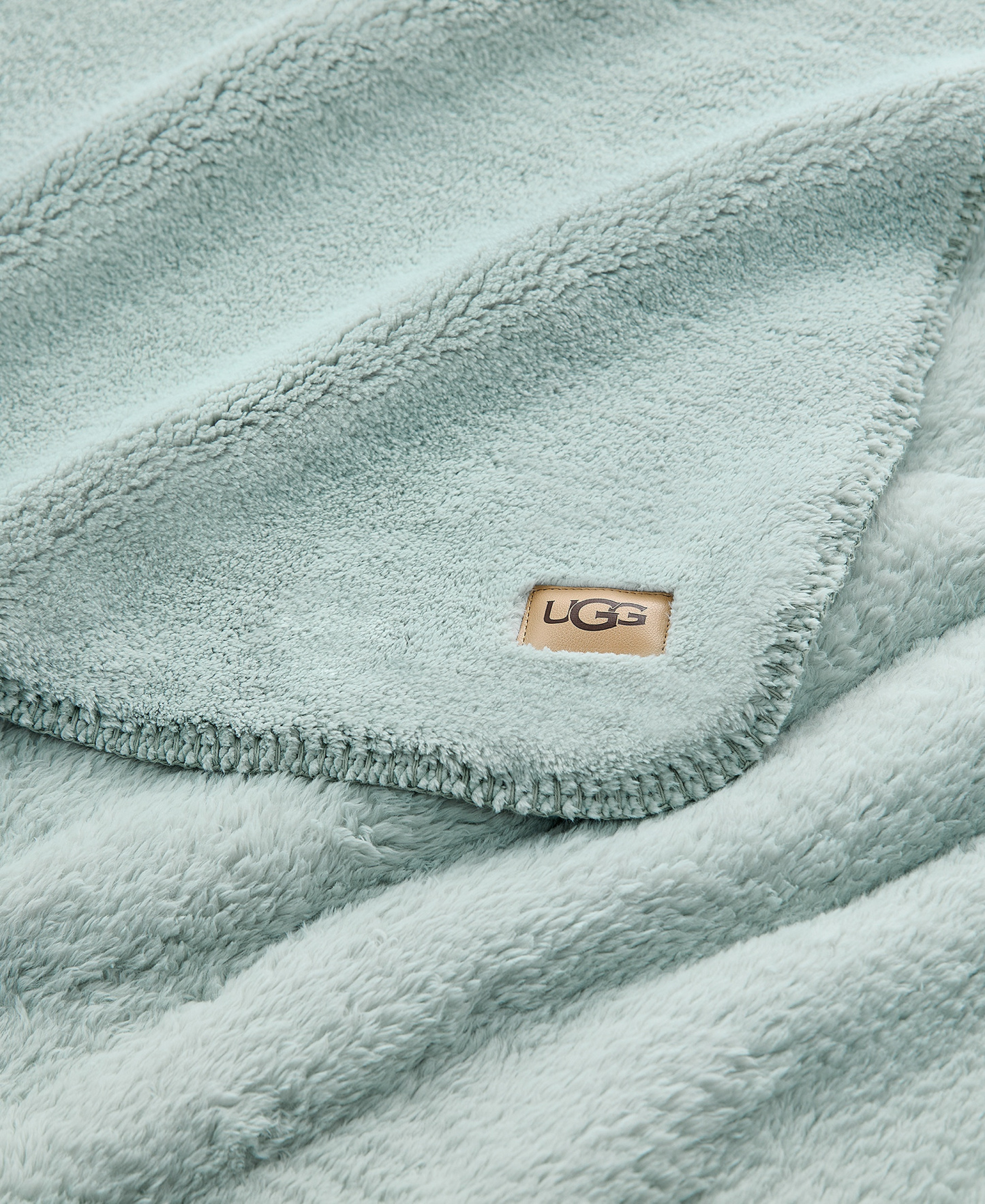 UGG® Saige Plush Throw, 50" x 70" - Sky Grey
