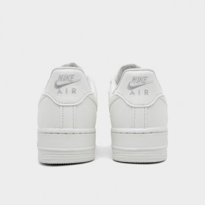 Women's Nithtke Air Force 1 '07 LV8 Casual Shoes - Sail/Sail/Sail/Metallic Silver - Back view