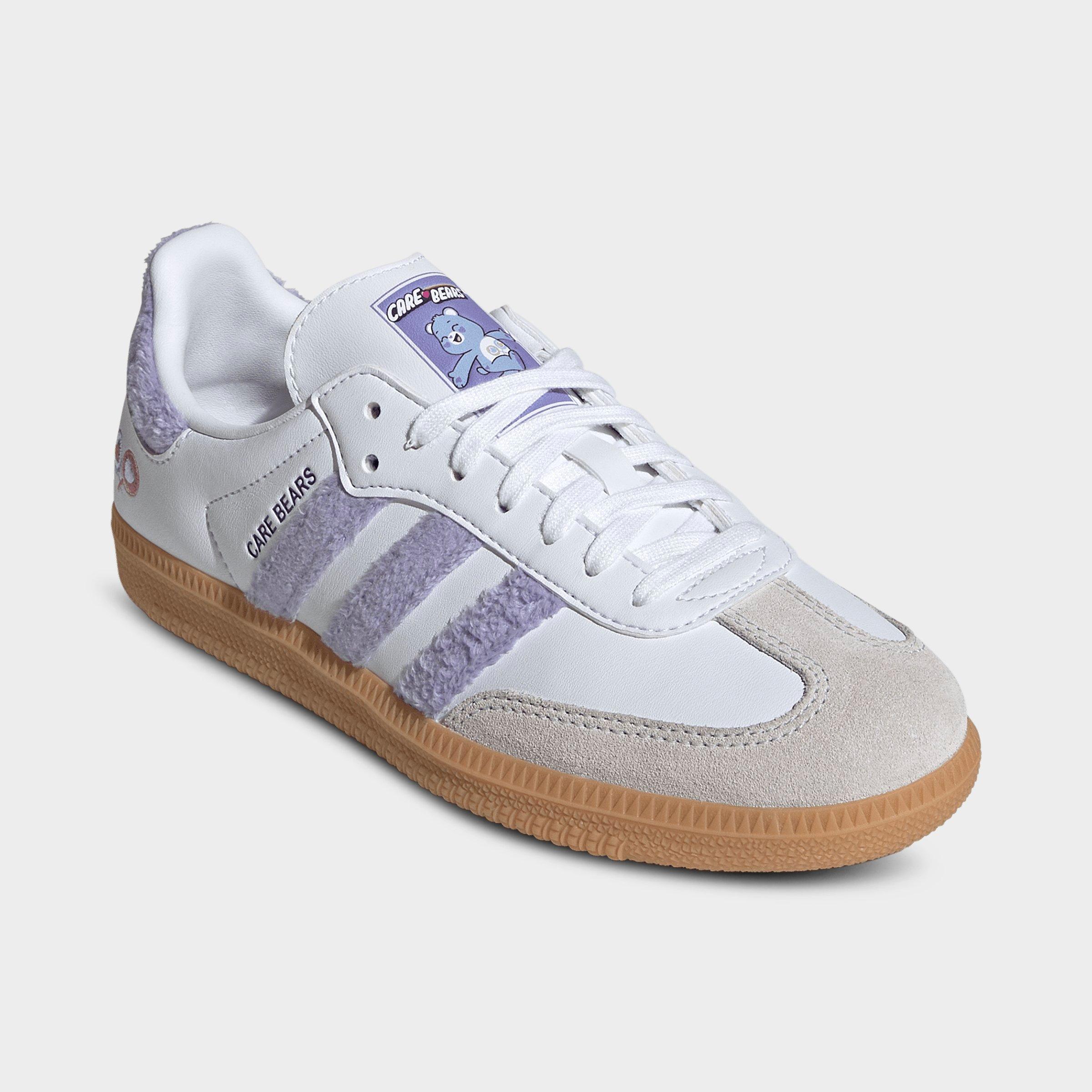 Big Kids' adidas Originals Samba OG Casual Shoes - Part 1 - Light Purple/Cloud White/Blue Dawn - Both shoes facing left