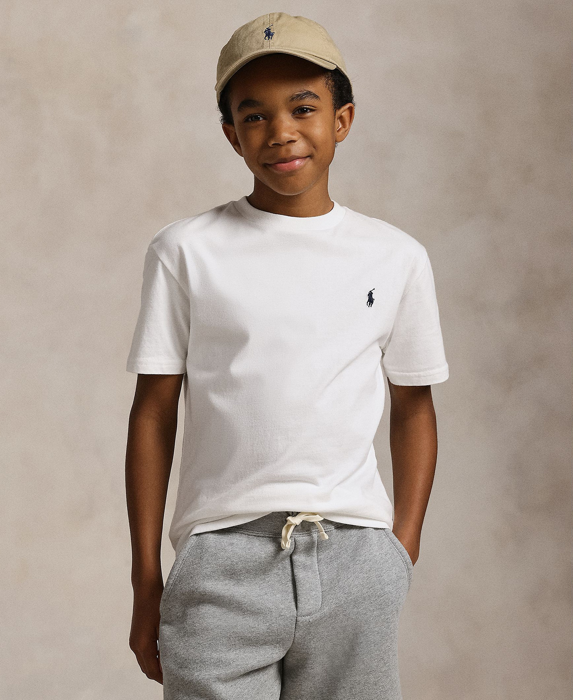 Polo Ralph Lauren Boys' 8-20 Cotton Jersey Crewneck T-Shirt - White
