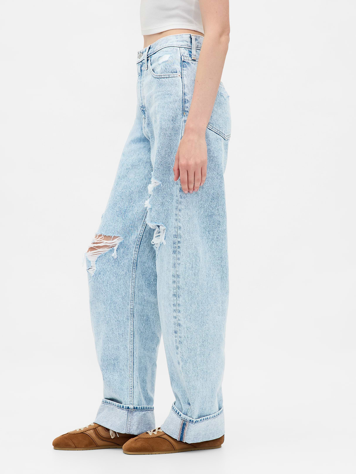 High Rise Barrel Jeans - Light indigo