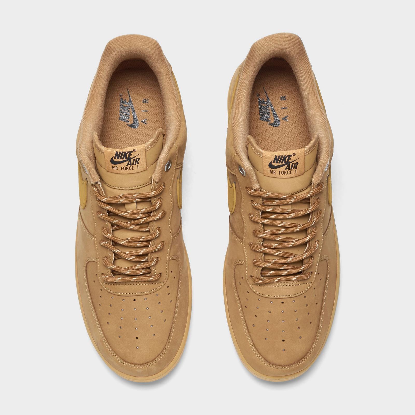 Men's Nike Air Force 1 '07 WB Casual Shoes - Flax/Wheat/Gum Light Brown/Black
