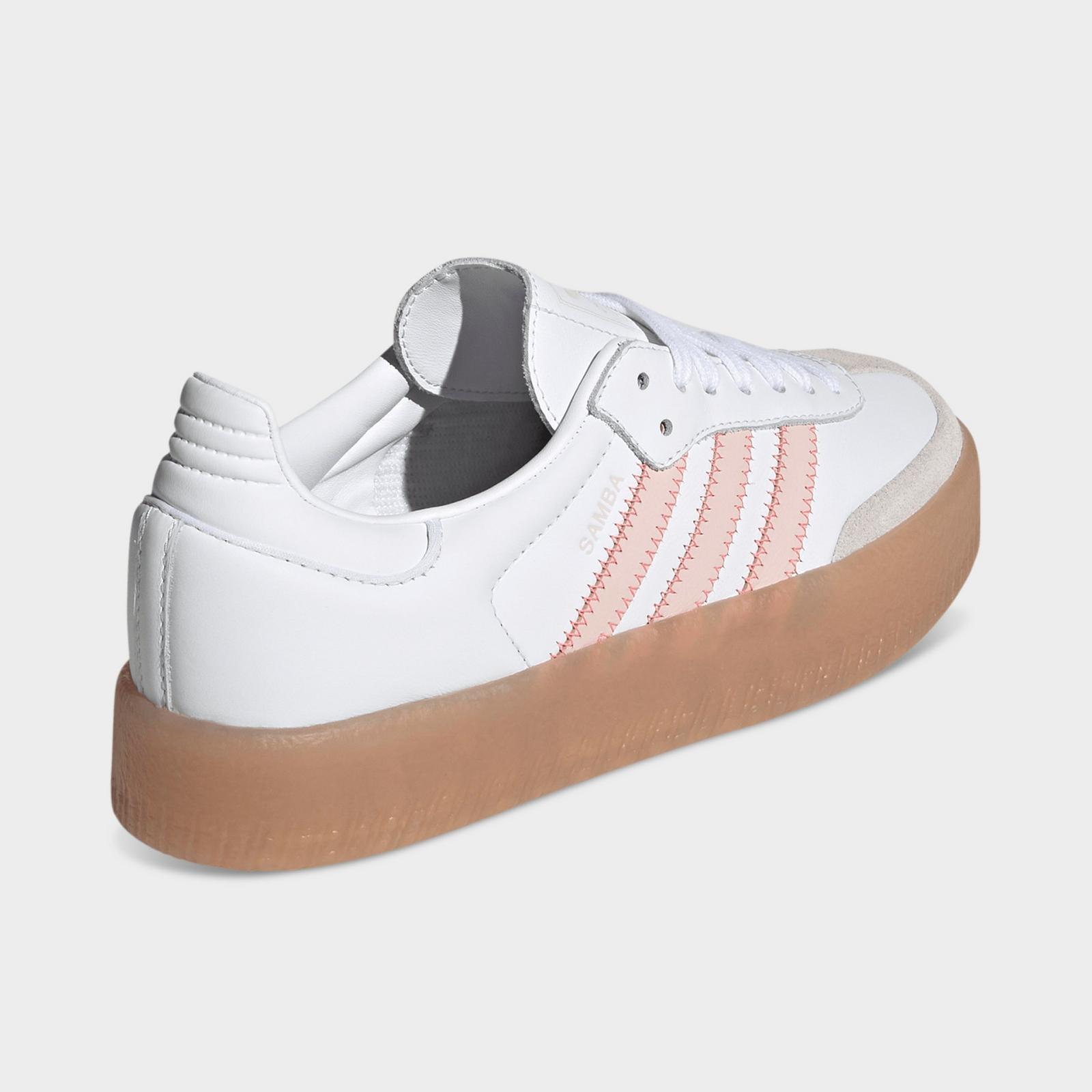 Women's adidas Originals Sambae Casual Shoes - Cloud White/Sandy Pink/Semi Flash Red - view 4