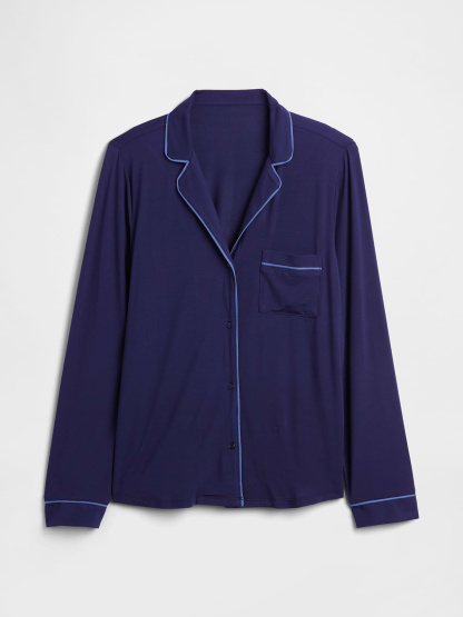 SoftMade Modal PJ Top - Navy blue night