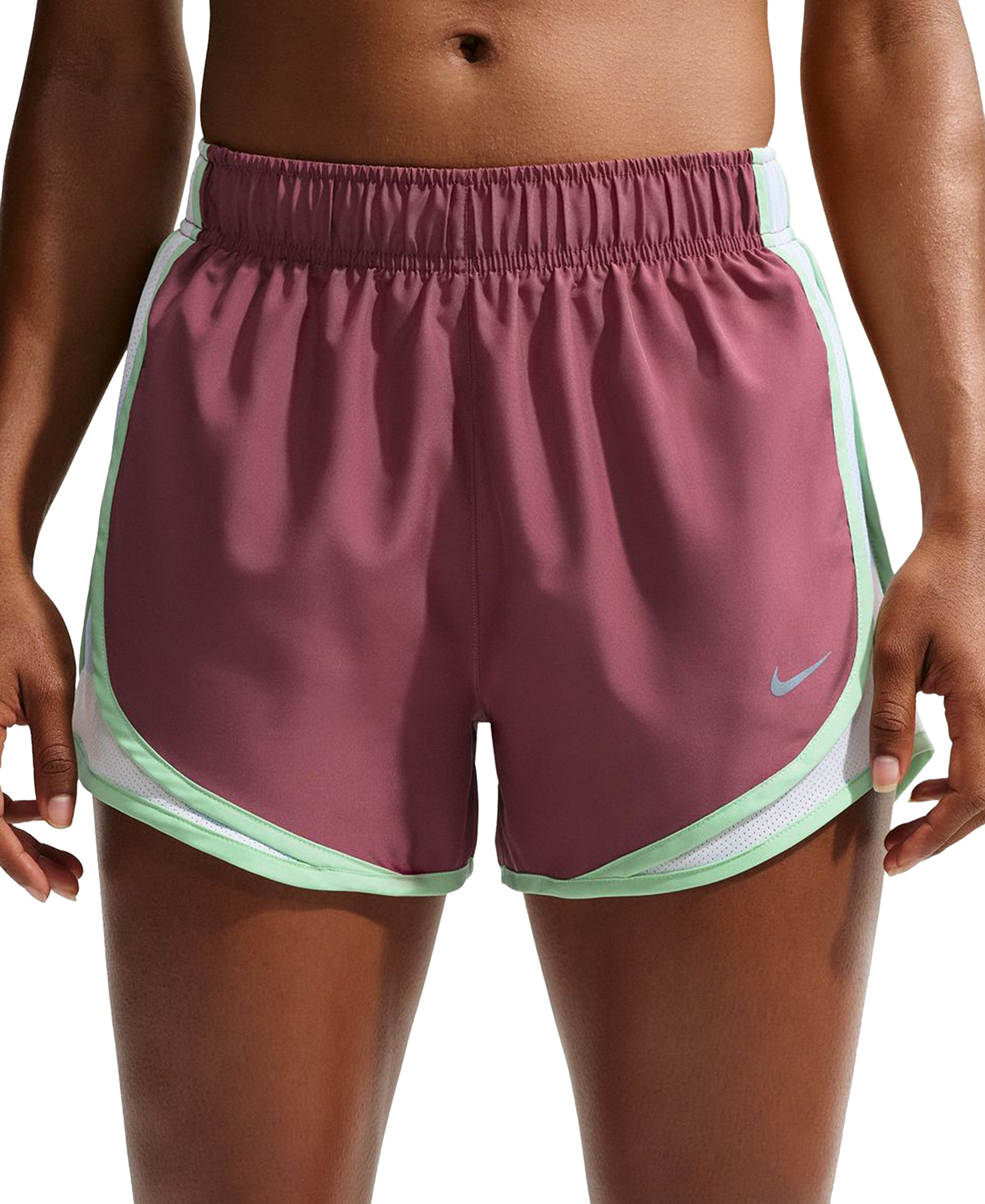 Nike Women's Tempo Dri-FIT Mid-Rise Running Shorts - Pink Smoke/white/reflective Silv