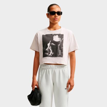 Women's Nithtke Basketball Photo T-Shirt - Light Bone