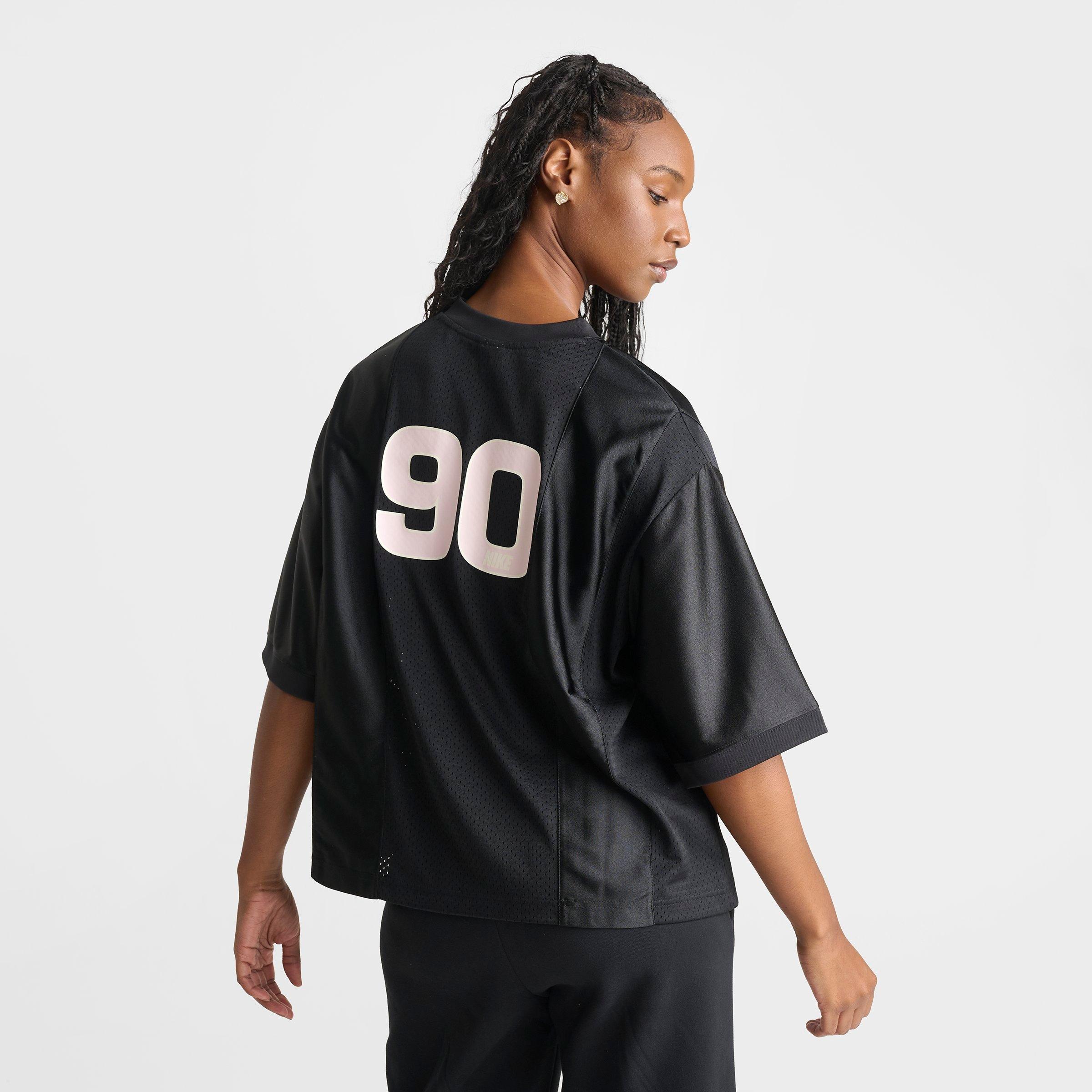 Women's Nithtke Sportswear Oversized Short-Sleeve Graphic Jersey - Black/Pink Foam