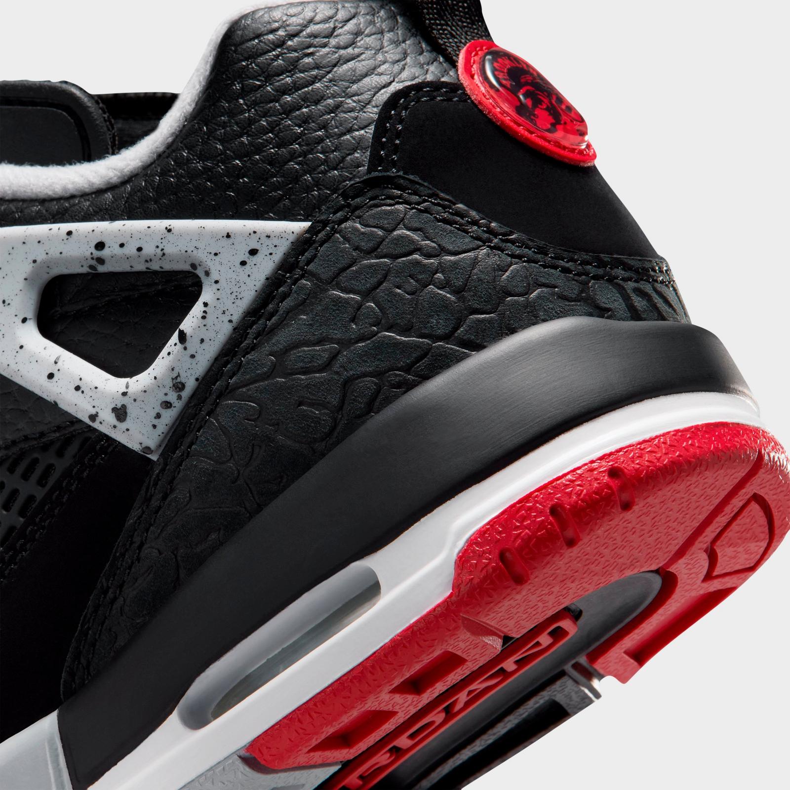 Big Kids' Jordan Spizike Low Casual Shoes - Black/Wolf Grey/White/Gym Red - view 3