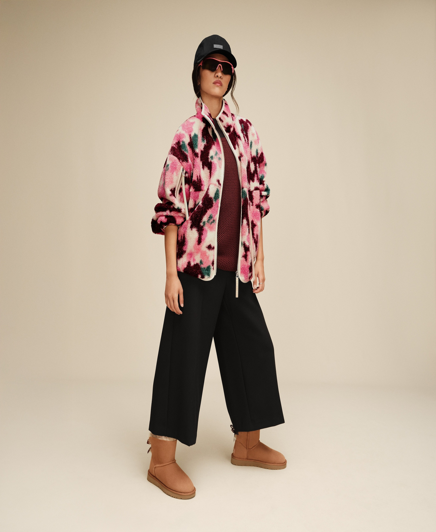 UGG Women's Plush Fleece Jacket - Abstract Multi