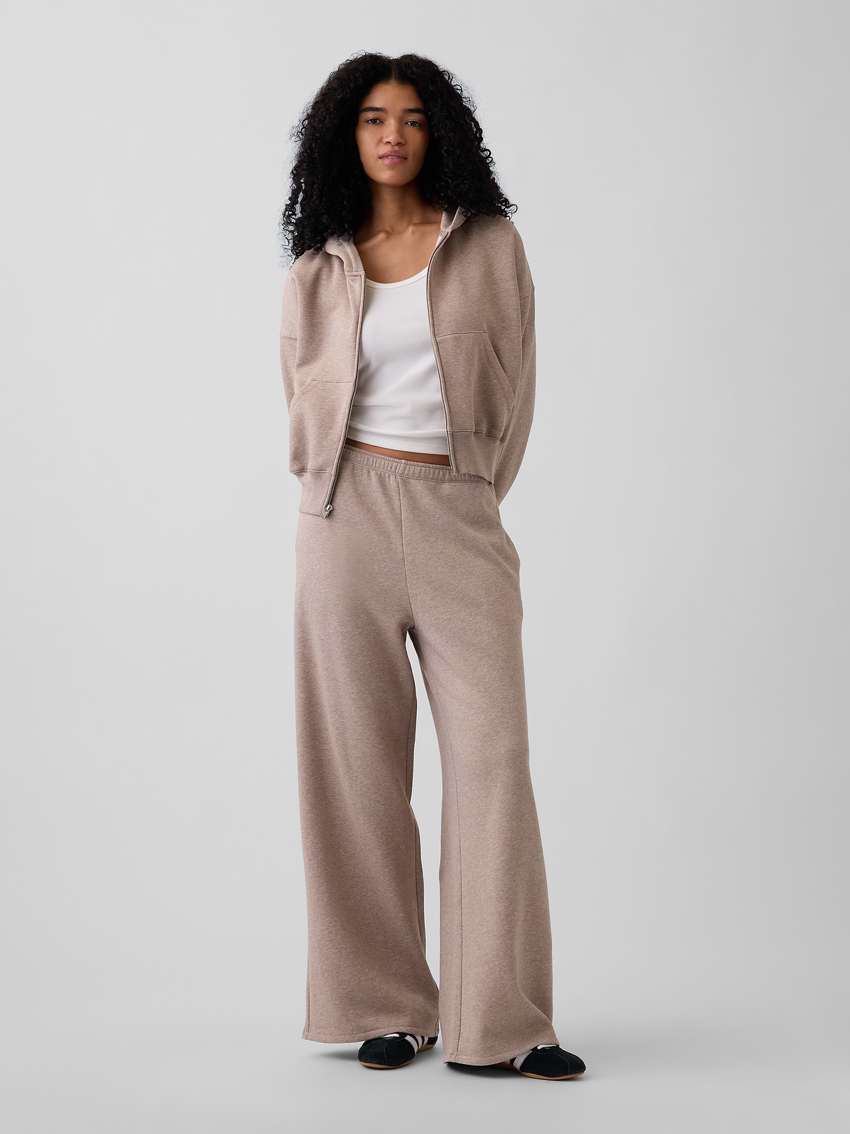 VintageSoft Baggy Sweatpants - Light brown