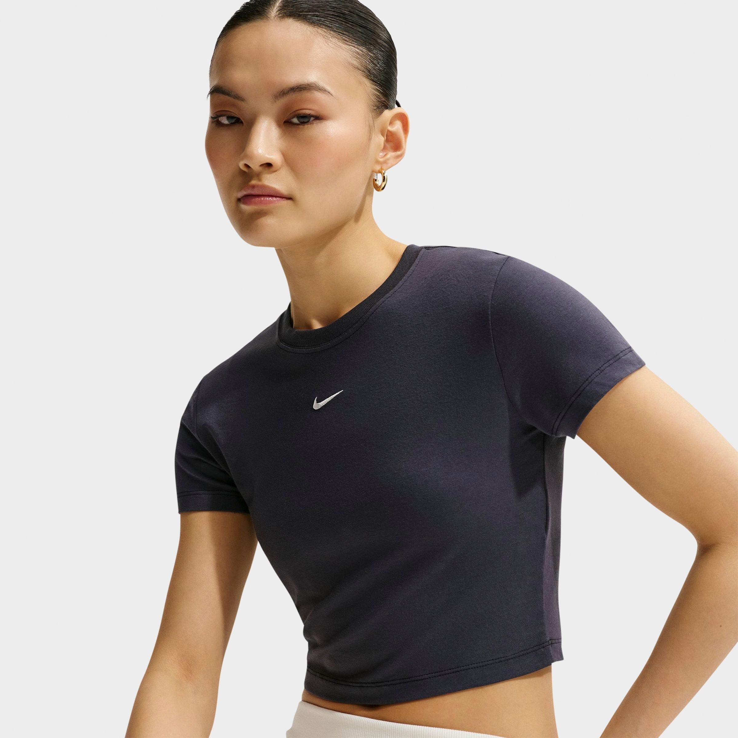 Women's Nithtke Sportswear Chill Knit Cropped T-Shirt - Gridiron/Sail