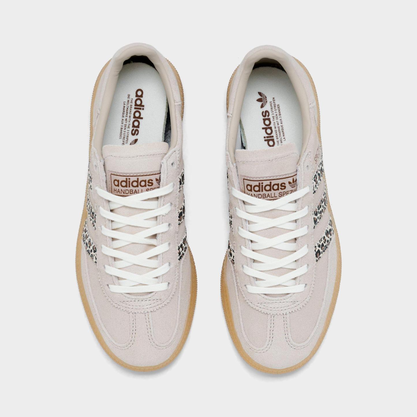 Big Kids' adidas Originals Handball Spezial Casual Shoes - Part 2 - Wonder Beige/Preloved Brown/Gum - Top view