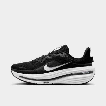 Men's Nithtke Air Winflo 12 Road Running Shoes - Black/Dark Smoke Grey/White - Left shoe facing left. Outside of the shoe.