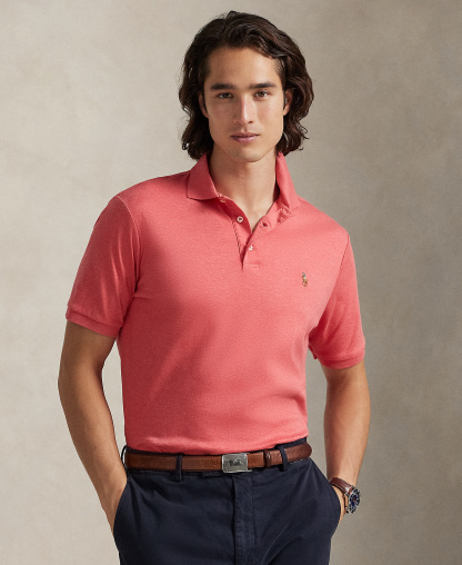 Polo Ralph Lauren Men's Classic-Fit Soft Cotton Polo Shirt - Highland Rose Heather