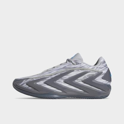 Men's adidas Anthony Edwards 3 Basketball Shoes - Stone/Onix/Night Grey - Left shoe facing left. Outside of the shoe.