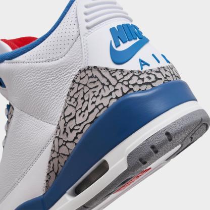 Men's Air Jordan Retro 3 Basketball Shoes - Sail/Black/University Red/Pale Ivory/Palomino - view 3