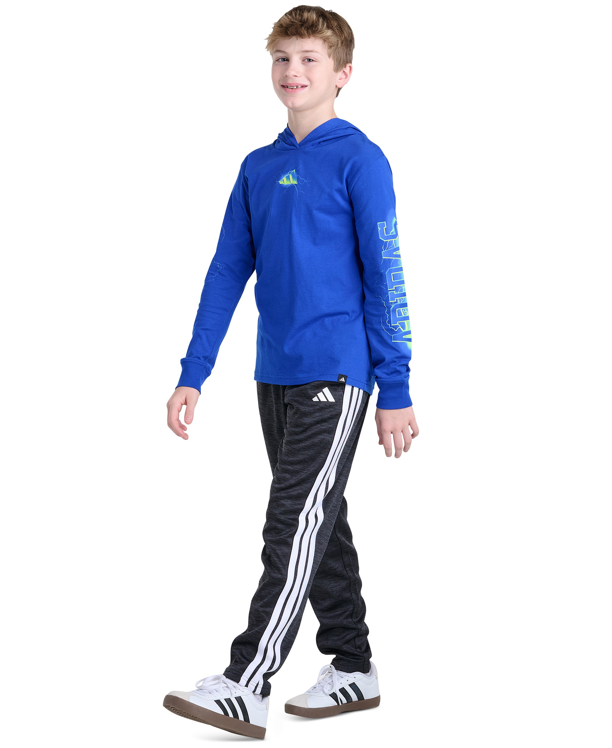 adidas Boys' 8-20 Long-Sleeve Hoodie - Team Royal Blue