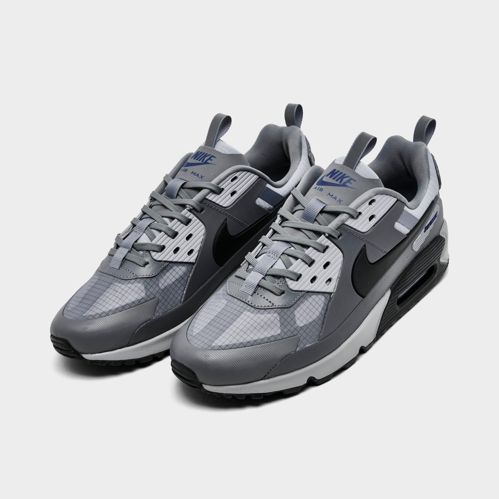 Men's Nike Air Max 90 Drift Casual Shoes - Cool Grey/Deep Royal Blue/Wolf Grey/Black