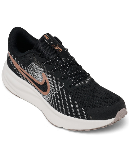 Nike Women's Run Defy Running Sneakers from Finish Line - Black, Rose Gold