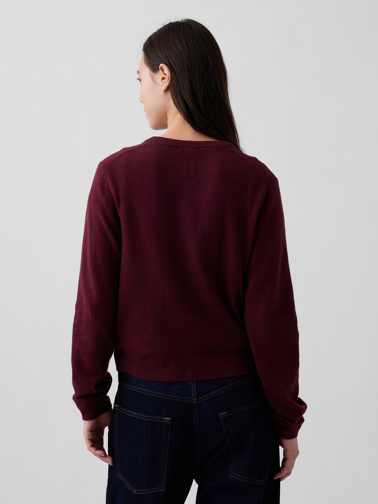 CashSoft Crop Cardigan - Noir red