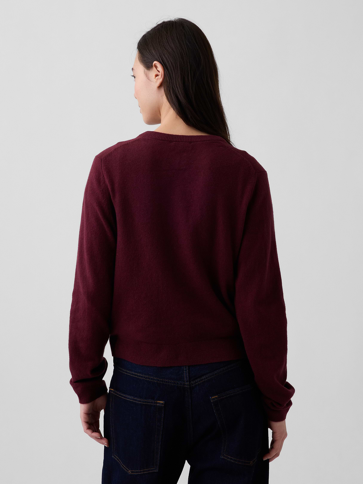 CashSoft Crop Cardigan - Noir red
